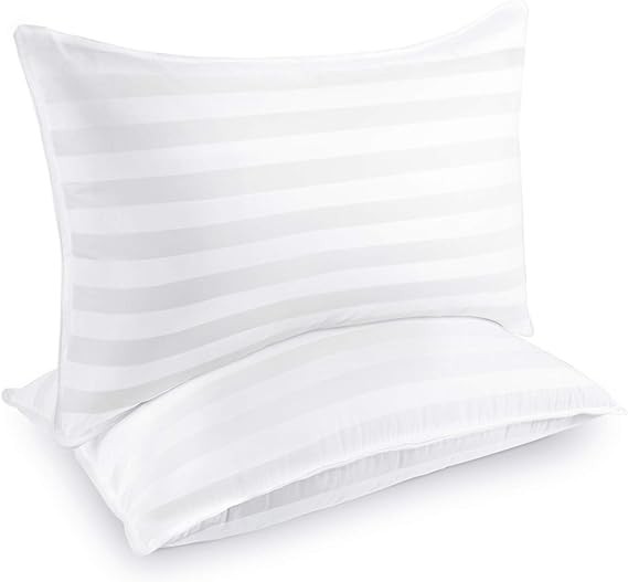 COZSINOOR Hotel Grade Queen Size Cooling Bed Pillows: Set of 2, Down Alternative Microfiber Fill - Specially Designed for Side, Back & Stomach Sleepers, Providing Breathable and Skin-Friendly Comfort