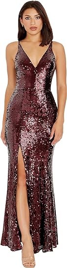 Dress the Population Women's Iris Bodycon Maxi Dress